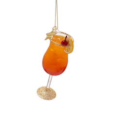 Ornament glass Sex on the Beach cocktail H10.5cm