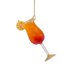 Ornament glass Sex on the Beach cocktail H10.5cm