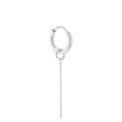 label kiki Plain chain hoop silver