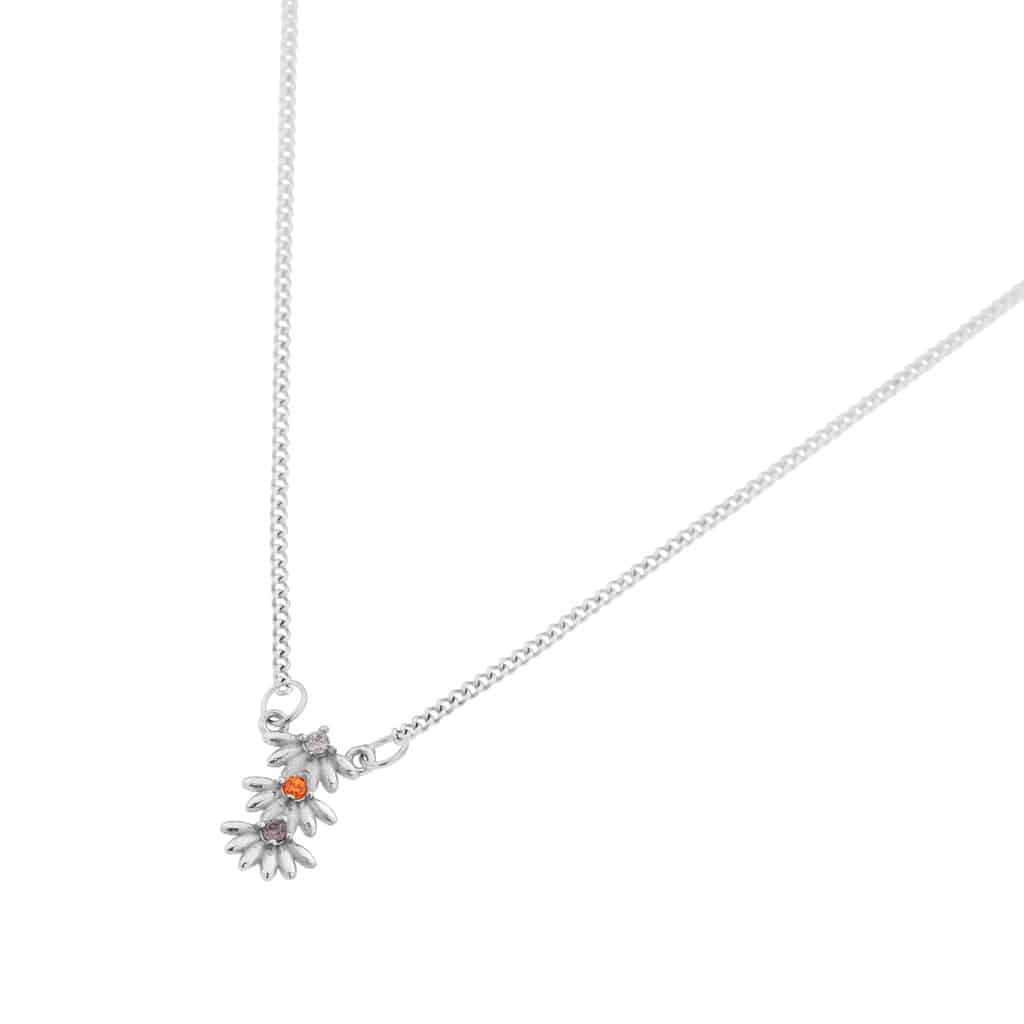 label kiki Flower power necklace silver