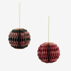 STRIPED PAPER CHRISTMAS BALLS