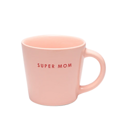 Cappuccino cup ceramic super mom pink 250ml