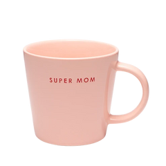 Tea cup ceramic super mom pink 350ml