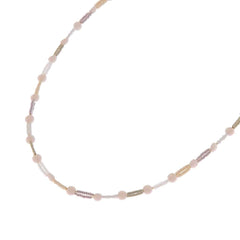 Label Kiki - Double white necklace gold