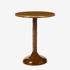 ROUND METAL COFFEE TABLE, brown
