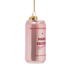 Ornament glass hard seltzer raspberry H9cm
