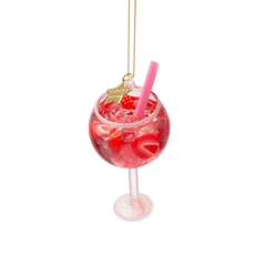 Ornament glass pink Gin Tonic H11.5 cm#