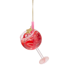 Ornament glass pink Gin Tonic H11.5 cm#