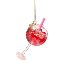 Ornament glass pink Gin Tonic H11.5 cm#