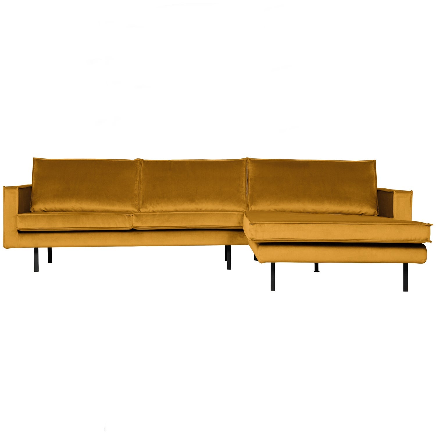 RODEO-CHAISE-LONGUE-RECHTS-VELVET-OKER