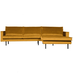 RODEO-CHAISE-LONGUE-RECHTS-VELVET-OKER