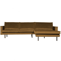 RODEO-CHAISE-LONGUE-RECHTS-VELVET-HONINGGEEL