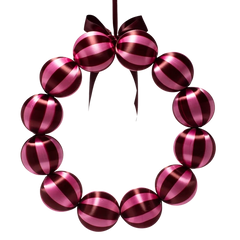 Wreath pink/burgundy ø35.5cm w/box