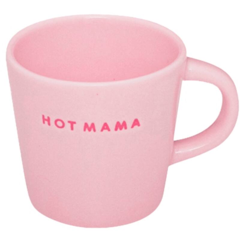 Ceramic Espresso Cup HOT MAMA soft pink 80ml