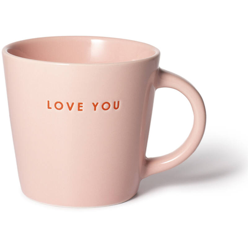 Ceramic cappuccino cup LOVE YOU pink 250ml