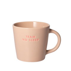 Ceramic cappuccino cup TEAM NO SLEEP beige 250ml