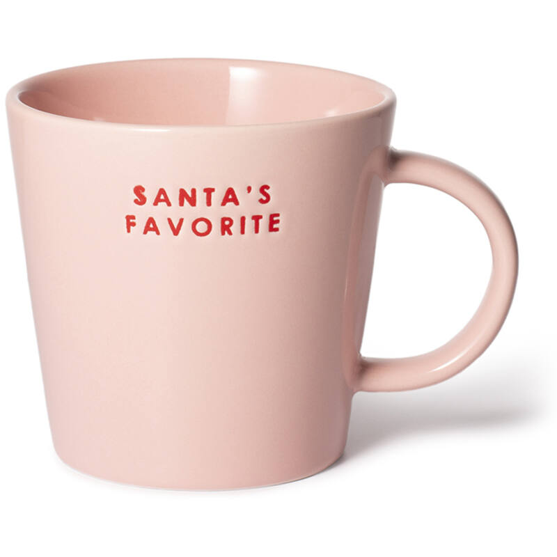 Ceramic tea cup SANTA'S FAVORITE pink 350ml