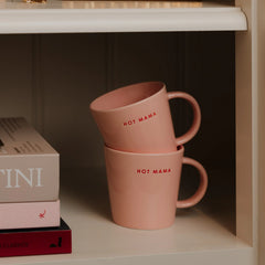 Ceramic tea cup HOT MAMA peach 350ml