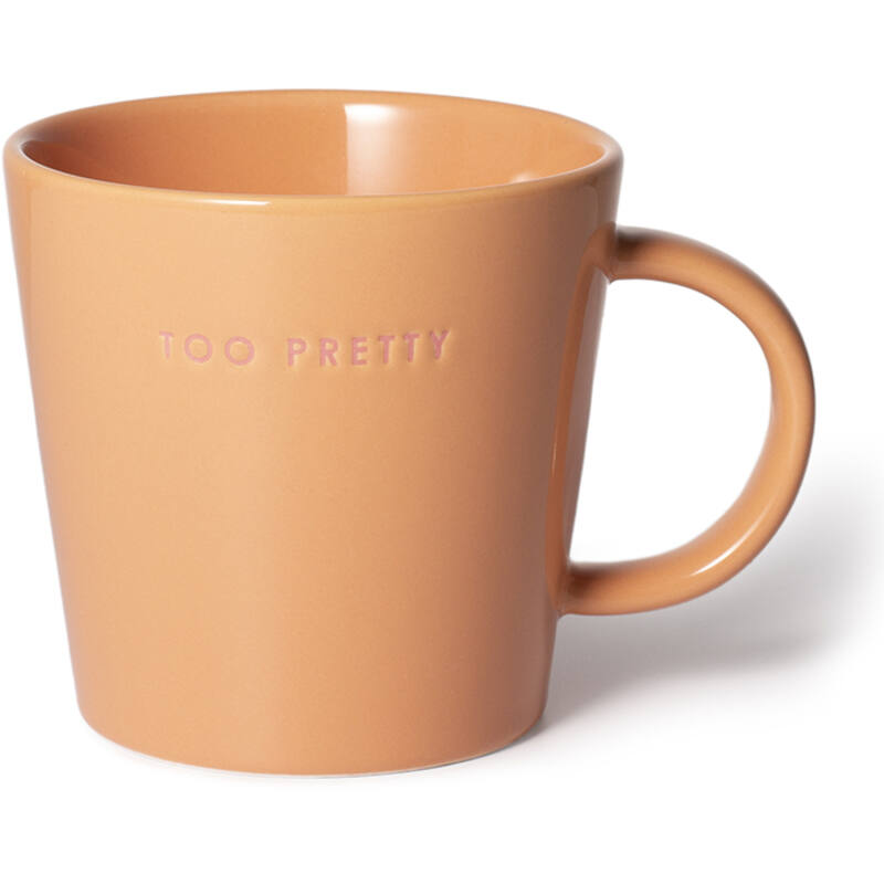 Ceramic tea cup TOO PRETTY orange 350ml