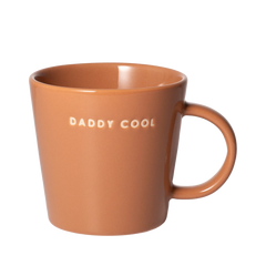 Ceramic tea cup DADDY COOL terracotta 350 ml
