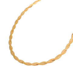 label kiki Braided snake necklace gold