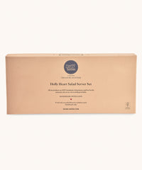 Holly Heart Salad Server Set in Giftbox