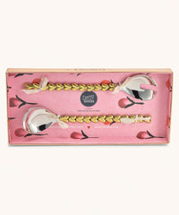 Holly Heart Salad Server Set in Giftbox