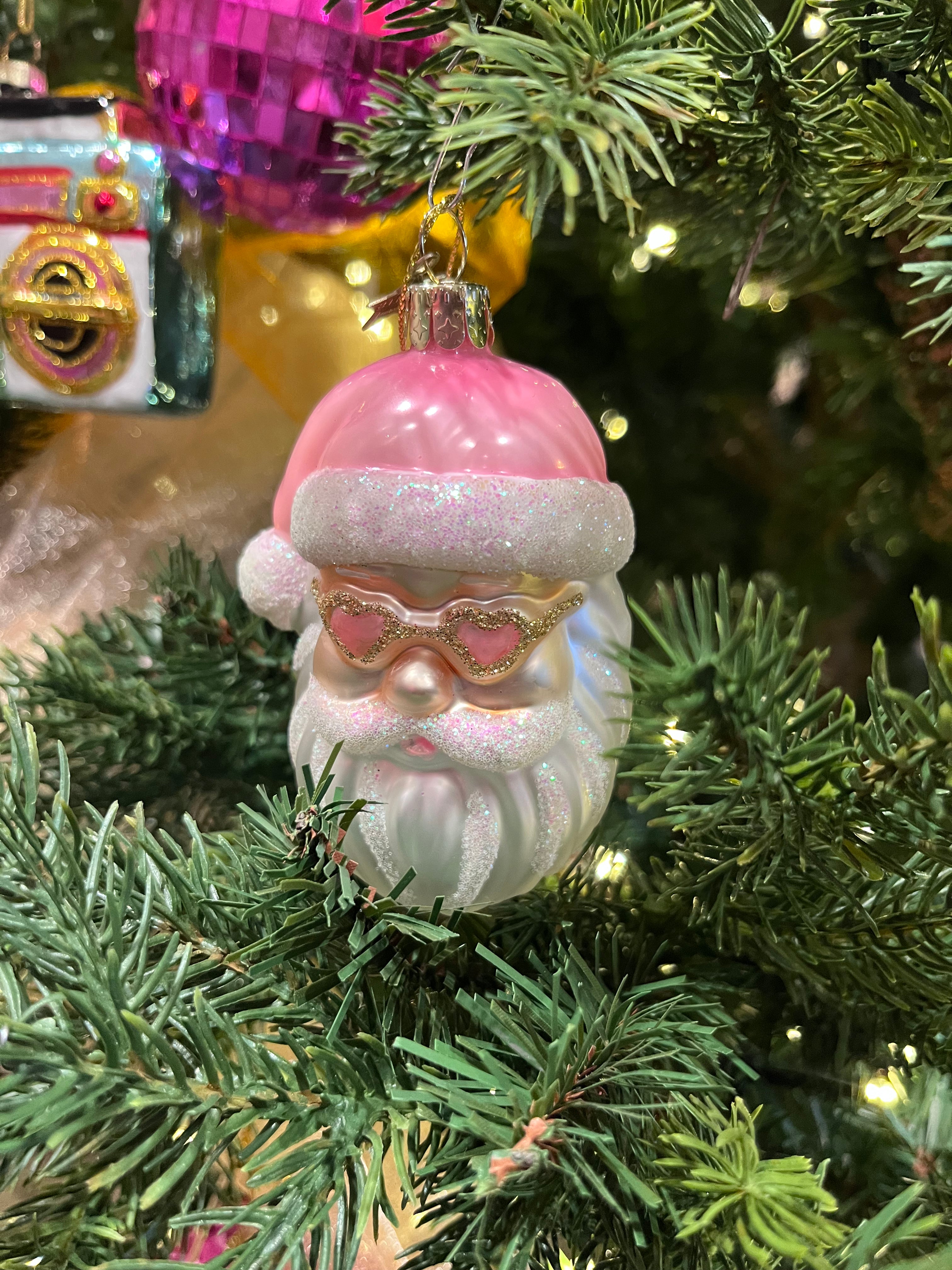 SANTA CLAUS WITH HEART SUNGLASSES