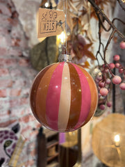 STRIPED CHRISTMAS BAUBLE