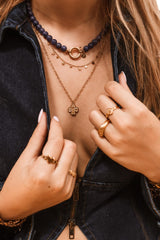 Label Kiki - Indigo snake necklace gold