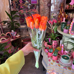 Bosje kunst tulpen - oranje