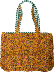 Tas bloemen, geel/groen