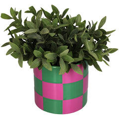 Bloempot blokken- paars/groen