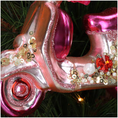 Ornament Scooter Roze 13x7x11cm