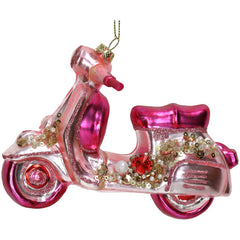 Ornament Scooter Roze 13x7x11cm