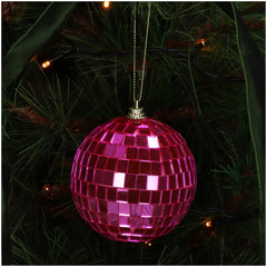 Ornament Disco Ball Roze 12 cm