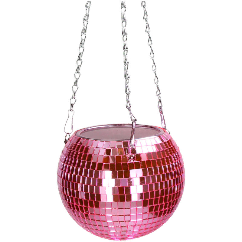 Bloempot Discobal Glas Roze 15cm