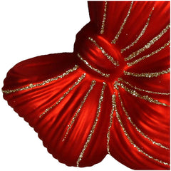 Ornament Strik Glas Rood 8,5cm