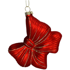 Ornament Strik Glas Rood 8,5cm