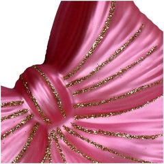 Ornament Strik Glas Roze 8,5cm