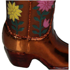 Ornament Cowboy Bloem Laars Glas Bruin 10,5cm