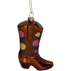 Ornament Cowboy Bloem Laars Glas Bruin 10,5cm