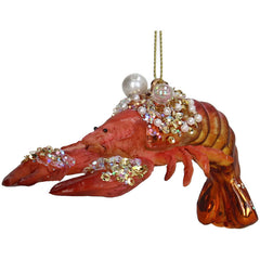 Ornament Kreeft Glas Champagne