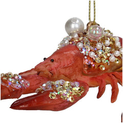 Ornament Kreeft Glas Champagne