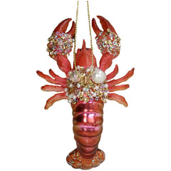 Ornament Kreeft Glas Champagne