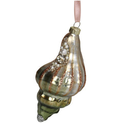 Ornament Schelp Glas Groen