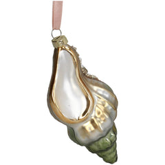 Ornament Schelp Glas Groen