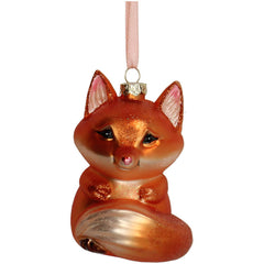 Ornament Vos Glas Bruin