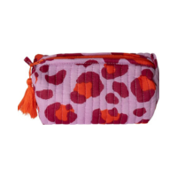 Make-up tasje Luipaard, violet/rood