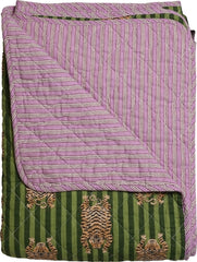 Plaid Tijger Groen/Paars 140x180 cm